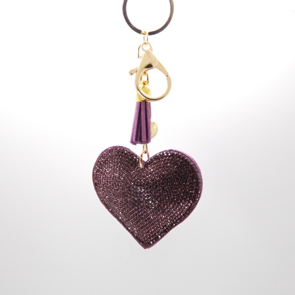 3 Bling Crystal Heart Keychain - Mix colors! - Picture 6 of 8